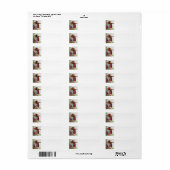 Koningin van Harten Retouradreslabel Etiket (Full Sheet)