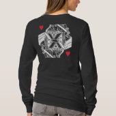 Koningin van harten Vector Grafisch T-shirt (Achterkant)