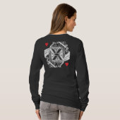 Koningin van harten Vector Grafisch T-shirt (Achterkant volledig)