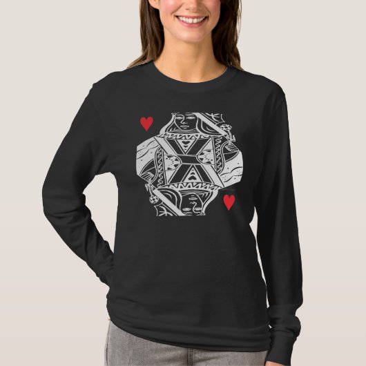 Koningin van harten Vector Grafisch T-shirt (Voorkant)