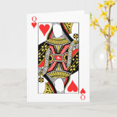 Koningin van Harten - voeg Uw Afbeelding toe Kaart (Gele Bloem)