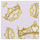 Koningin van hartengoud - bord lila stof tiara (Close Up)
