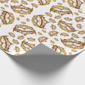 Koningin van hartengoudkronen en cadeauomslag van cadeaupapier (Hoek)