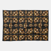 Koningin van Hearts Gold Crown Tiaras zwart Theedoek (Horizontaal)