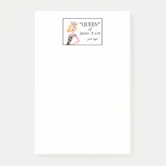 KONINGIN VAN HELEMAAL - Zegt u alleen maar na het Post-it® Notes (Voorkant)