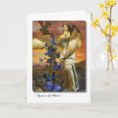Koningin van het Aether Tarot Wenskaart Kaart (Gele Bloem)