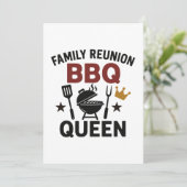 Koningin van het BBQ-familiefeest | Grappig Gril S Aankondiging (Staand voorkant)