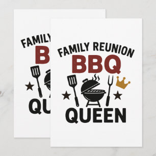 Koningin van het BBQ-familiefeest Grappig Gril S Aankondiging