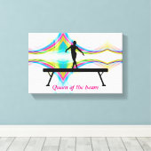 Koningin van het Beam - Abstracte speelkunst Canvas Afdruk (Insitu (Houten vloer))