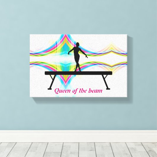 Koningin van het Beam - Abstracte speelkunst Canvas Afdruk (Insitu (Houten vloer))