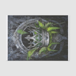 Koningin van het bos, zilveren kroon van varens tissuepapier