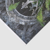 Koningin van het bos, zilveren kroon van varens tissuepapier (Detail)