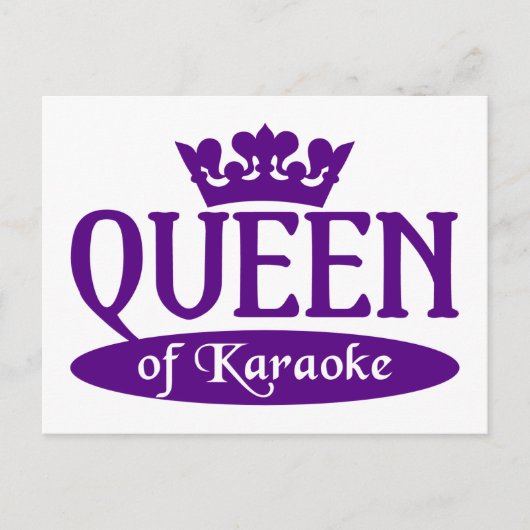Koningin van het briefkaart Karaoke (Voorkant)
