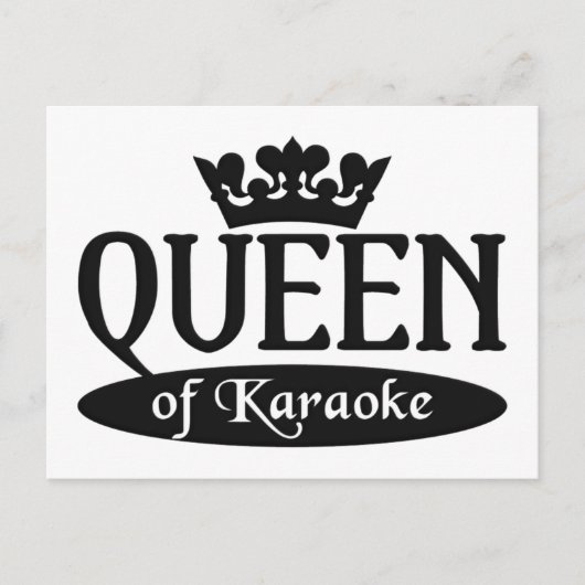 Koningin van het briefkaart Karaoke (Voorkant)