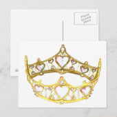Koningin van het briefkaart van Hearts (Voorkant / Achterkant)