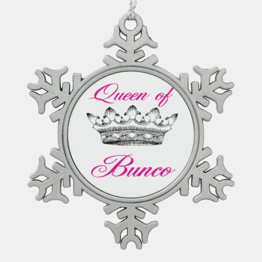 koningin van het Bunco Snowflake Ornament (Voorkant)