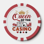 Koningin van het Casino Vegas Gambling Women Poker Chips (Voorkant)