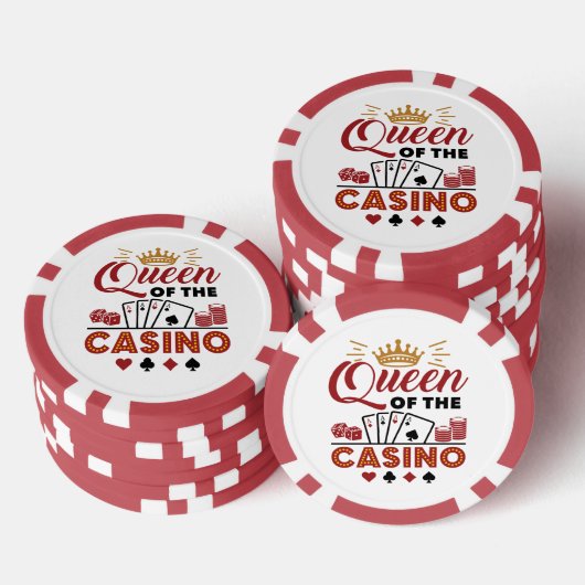 Koningin van het Casino Vegas Gambling Women Poker Chips (Opstapeling)