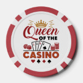 Koningin van het Casino Vegas Gambling Women Poker Chips (Achterkant)