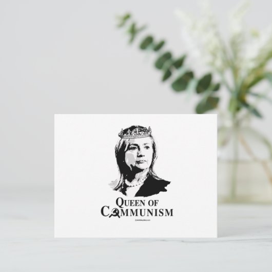 Koningin van het communisme briefkaart (Staand voorkant)