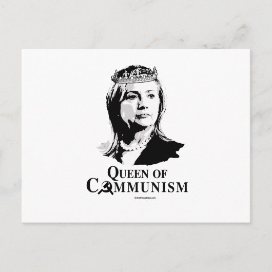 Koningin van het communisme briefkaart (Voorkant)