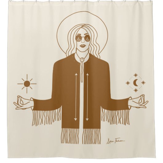 Koningin van het Cosmos Shower Curtain Douchegordijn (Voorkant)