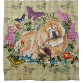 KONINGIN VAN HET GARDEN Chow-douchegordijn Douchegordijn (Voorkant)