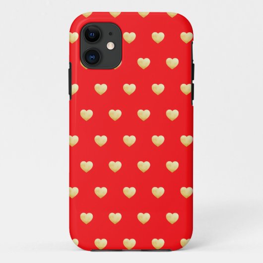 Koningin van het Geest Gothic Red Gold Pattern Case-Mate iPhone Case (Achterkant)