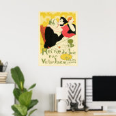 Koningin van het Genoegen Toulouse Lautrec Poster (Thuiskantoor)