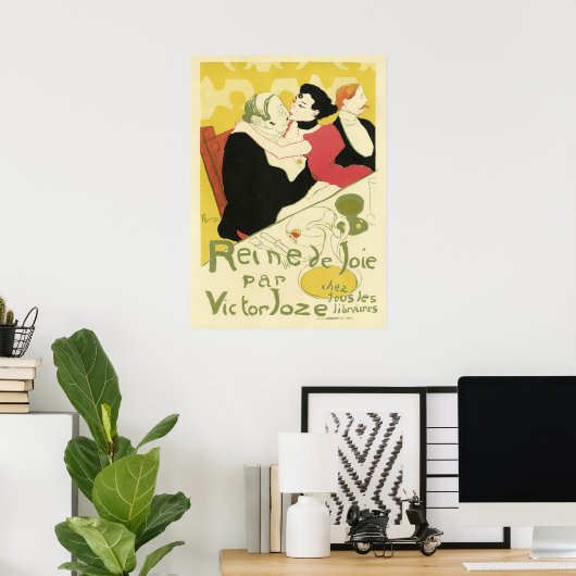 Koningin van het Genoegen Toulouse Lautrec Poster (Thuiskantoor)
