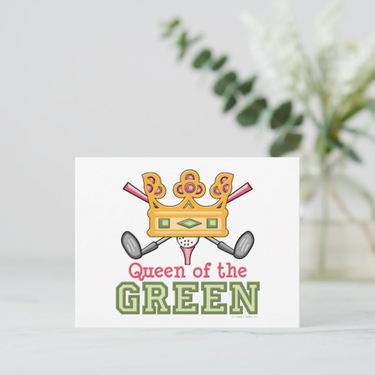 Koningin van het Green Golf Briefkaart (Staand voorkant)