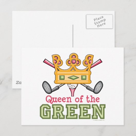 Koningin van het Green Golf Briefkaart (Voorkant / Achterkant)