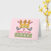 Koningin van het Green Golf Wenskaart Kaart (Gele Bloem)