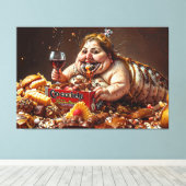 "Koningin van het gulzige verval" Kleurrijk Portre Canvas Afdruk (Insitu (Houten vloer))