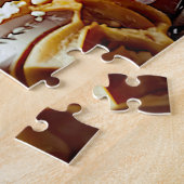 "Koningin van het gulzige verval" Kleurrijk Portre Legpuzzel (Zijkant)