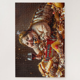 "Koningin van het gulzige verval" Kleurrijk Portre Legpuzzel