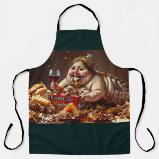 "Koningin van het gulzige verval" Kleurrijk Portre Schort
