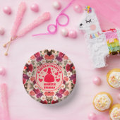 Koningin van het hart Rozen Birthday Papieren Kommen (Feest)