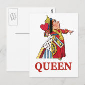 Koningin van het hart van Alice in Wonderland Briefkaart (Voorkant / Achterkant)