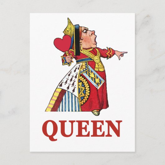 Koningin van het hart van Alice in Wonderland Briefkaart (Voorkant)