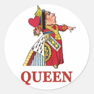 Koningin van het hart van Alice in Wonderland Ronde Sticker
