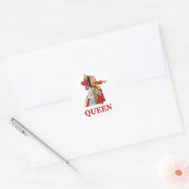 Koningin van het hart van Alice in Wonderland Ronde Sticker (Envelop)