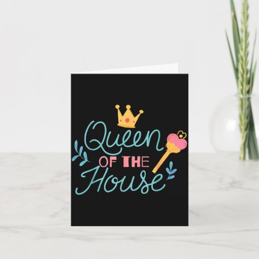 Koningin van het huis Moederdag Kaart (Voorkant)