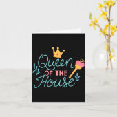 Koningin van het huis Moederdag Kaart (Gele Bloem)