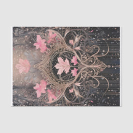 Koningin van het Koninkrijk, Roze & Zwarte Art Dec Tissuepapier