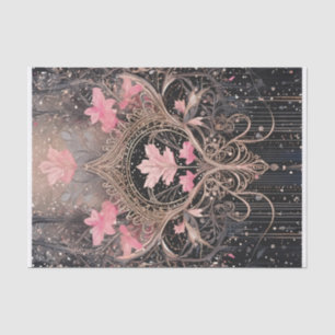 Koningin van het Koninkrijk, Roze & Zwarte Art Dec Tissuepapier