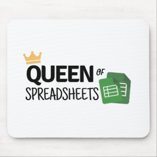 Koningin van het muisblok van spreadsheets muismat