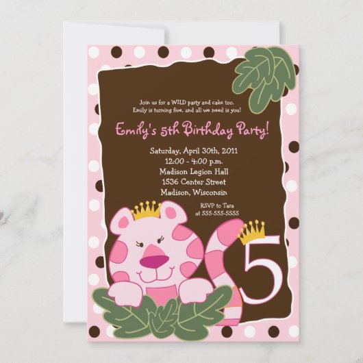 KONINGIN VAN HET OERWOUD 5e verjaardag Kaart (Voorkant)