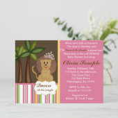 Koningin van het Oerwoud Baby shower Kaart (Staand voorkant)