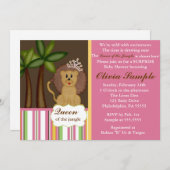 Koningin van het Oerwoud Baby shower Kaart (Voorkant / Achterkant)